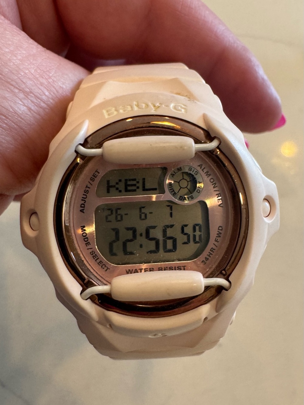 Casio Baby-G Digital Watch - Pink with Rose Gold Dial